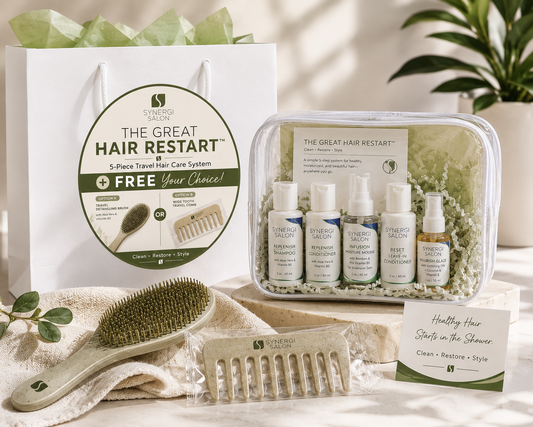 The Great Hair Restart™ — 5-Piece Travel Hair Care System + Free Styling Tool